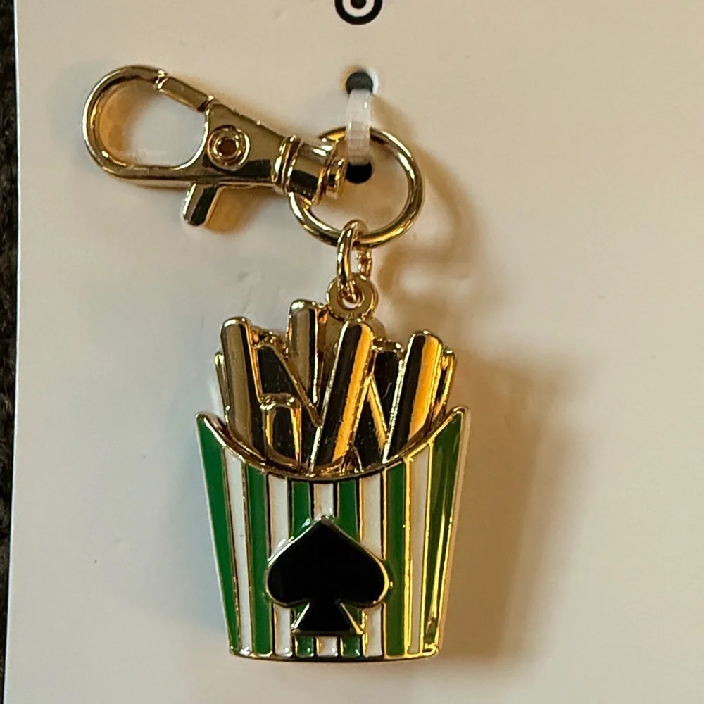 French Fry Bag Charm Keychain - kate spade new york x Target Gold/Black/Green